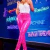 WOMENS PANTS KIMMY LATEX RUCHED PANT-FUCHSIA Best Seller