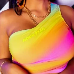 WOMENS DRESSES RAINBOW BRIGHT MATCHING SKIRT SET-MULTI Best Seller