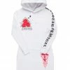 WOMENS DRESSES RUBI HOODIE DRESS-WHITE