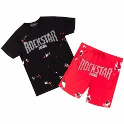 MENS SHORT SETS Track Sets RANDALL CRYSTAL LIGHTING SHORT SET- RED