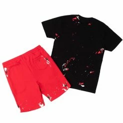 MENS SHORT SETS Track Sets RANDALL CRYSTAL LIGHTING SHORT SET- RED