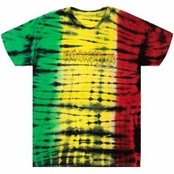 MENS TEES RASTA TIE DYE T-SHIRT- GREEN COMBO