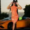 WOMENS ROMPERS & JUMPSUITS BOMBSHELL ROMPER-CORAL Best Seller