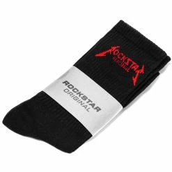 MENS ACCESSORIES Best Sellers ROCKBAND LOGO SOCKS-BLK
