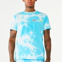 MENS TRACK SETS TURE T-SHIRT TRACK SET- BLUE