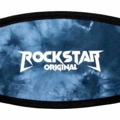 MENS ACCESSORIES ROCKSTAR LOGO TIE DYE FACE MASK-NAVY