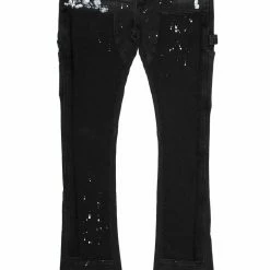 MENS JEANS Denim SANTAL FLARE JEAN-BLACK