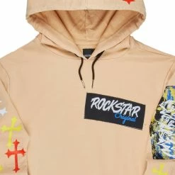 MENS HOODIES & SWEATSHIRTS LAZIO GRAPHIC HOODIE-TAN Tops