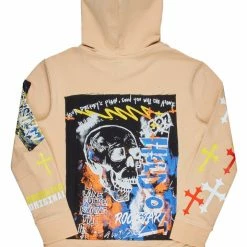 Deals 👏 MENS HOODIES & SWEATSHIRTS LAZIO GRAPHIC HOODIE-TAN Tops ✔️ 5 MENS HOODIES & SWEATSHIRTS LAZIO GRAPHIC HOODIE-TAN Tops