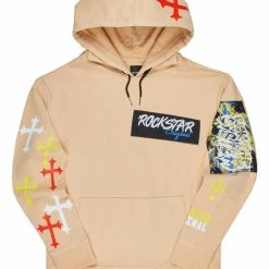 MENS HOODIES & SWEATSHIRTS LAZIO GRAPHIC HOODIE-TAN Tops