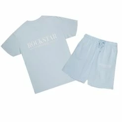 MENS SHORT SETS DIMITRI T-SHIRT/SHORT SET-PALE BLUE Track Sets