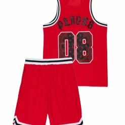 MENS SHORT SETS THORIAS JERSEY/SHORT SET-RED Track Sets