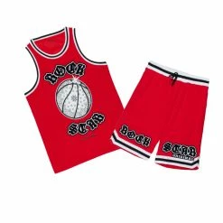 MENS SHORT SETS THORIAS JERSEY/SHORT SET-RED Track Sets