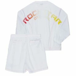 MENS SHORT SETS TURE LONG SLEEVE/SHORT SET-WHITE Track Sets