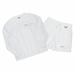 MENS SHORT SETS TURE LONG SLEEVE/SHORT SET-WHITE Track Sets