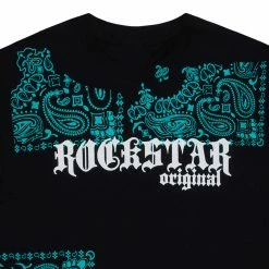 MENS TEES SKI GRAPHIC T-SHIRT-BLACK/AQUA Tops