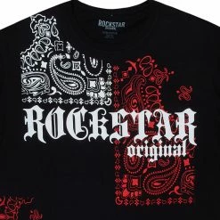 MENS TEES SKI GRAPHIC T-SHIRT-BLACK/RED Tops