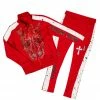 WOMENS TRACK SETS SKULL TRACKSET-RED/WHITE