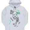 MENS HOODIES & SWEATSHIRTS SNOH PRINTED HOODIE-WHITE Tops
