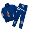 MENS TRACK SETS SONIK ZIPPER JACKET TRACK SET-ROYAL/WHITE