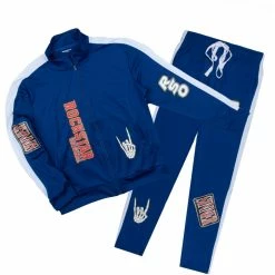 MENS TRACK SETS SONIK ZIPPER JACKET TRACK SET-ROYAL/WHITE