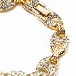 MENS ACCESSORIES STOMP CHAIN BRACELET-GOLD