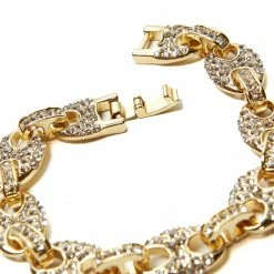MENS ACCESSORIES STOMP CHAIN BRACELET-GOLD