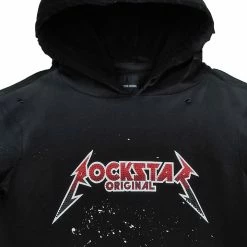 MENS HOODIES & SWEATSHIRTS Tops STORMY SHORT SLEEVE HOODIE-BLACK