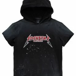 MENS HOODIES & SWEATSHIRTS Tops STORMY SHORT SLEEVE HOODIE-BLACK