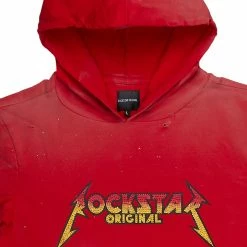 MENS HOODIES & SWEATSHIRTS Tops STORMY SHORT SLEEVE HOODIE-RED