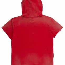 MENS HOODIES & SWEATSHIRTS Tops STORMY SHORT SLEEVE HOODIE-RED