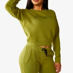 WOMENS TRACK SETS AVIVA JOGGER SET - OLIVE