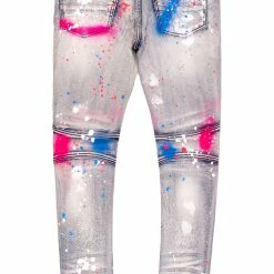 MENS JEANS SABLE PRINTED JEAN-BLUE