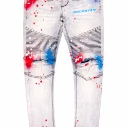 MENS JEANS SABLE PRINTED JEAN-RED