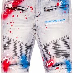MENS JEANS SABLE PRINTED JEAN-RED