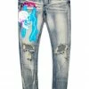 MENS JEANS Denim SAGE GRAPHIC PRINT JEAN-TEAL