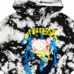 MENS HOODIES & SWEATSHIRTS SAGE PRINTED HOODIE-BLACK