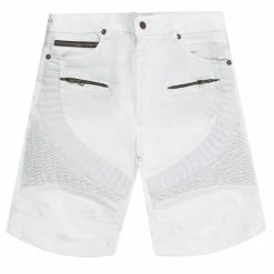 BOYS SHORTS KIDS ROYS BIKER SHORTS - WHITE New Arrivals