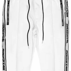 MENS PANTS SLANT TRACK PANT- WHITE