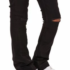Rockstar Original Sales 22 MENS JEANS Denim TOOSI STACKED FLARE JEAN-BLACK