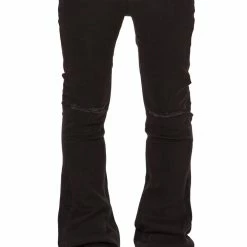 MENS JEANS Denim TOOSI STACKED FLARE JEAN-BLACK