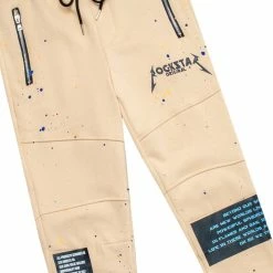 MENS TRACK SETS EVERETT DENIM JACKET/TRACKPANT SET-ORANGE