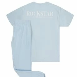 MENS TRACK SETS DIMITRI T-SHIRT/TRACKPANT SET-PALE BLUE