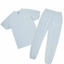 MENS TRACK SETS DIMITRI T-SHIRT/TRACKPANT SET-PALE BLUE