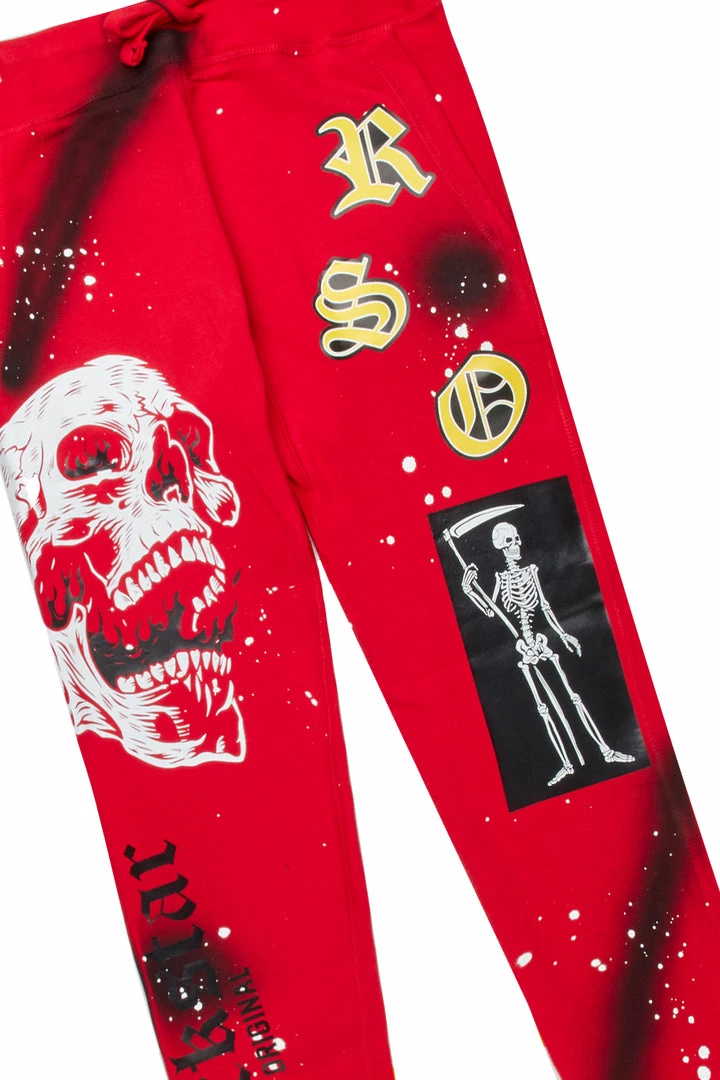 Flash Sale 🔥 MENS TRACK SETS NOMAR DENIM JACKET/TRACKPANT SET-RED 👏 6 MENS TRACK SETS NOMAR DENIM JACKET/TRACKPANT SET-RED