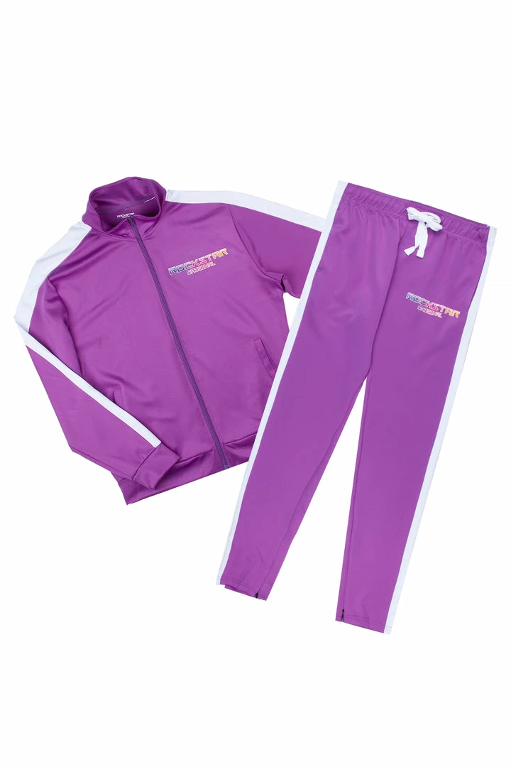 Budget 🔥 MENS TRACK SETS TURE ZIPPER JACKET TRACK SET-PURPLE 🔥 1 MENS TRACK SETS TURE ZIPPER JACKET TRACK SET-PURPLE