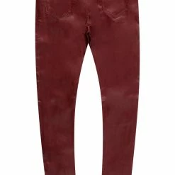 Wholesale ⭐ WOMENS PANTS THE TATE FAUX LEATHER ZIPPER PANT-BURGUNDY Best Seller 🔔 5 WOMENS PANTS THE TATE FAUX LEATHER ZIPPER PANT-BURGUNDY Best Seller