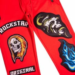 MENS TRACK SETS TATUM T-SHIRT TRACK SET- RED/BLK