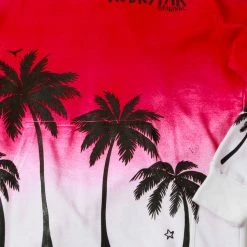 MENS HOODIES & SWEATSHIRTS TOVI OMBRE PRINTED HOODIE- RED Tops