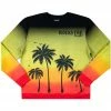 MENS HOODIES & SWEATSHIRTS TOVI OMBRE CREWNECK- BLACK/YELLOW Tops